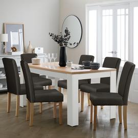Argos Home Preston Extending Grey Dining Table & 6 Chairs