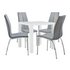 Argos Home Lyssa White Gloss Table & 4 Grey Milo Chairs