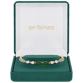 Jon Richard Gold Plated Emerald Stone Bracelet