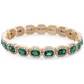 Jon Richard Emerald Green and Crystal Stones Bracelet