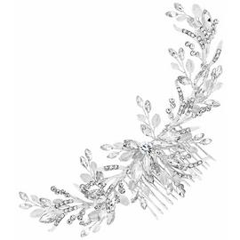 Jon Richard Silver Crystal Beaded Wreath Comb