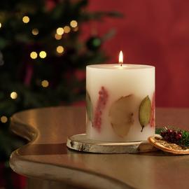 Argos Home Large Inclusion Pillar Candle - Christmas Spice