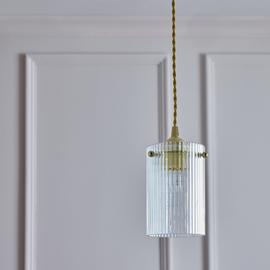 Argos Home Ribbed Glass Easy Fit Lampshade - 10cm