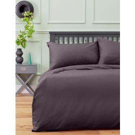 Habitat Brushed Cotton Charcoal Bedding Set - Kingsize