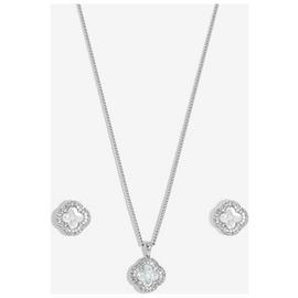 Jon Richard Cubic Zirconia Clover Jewellery Set