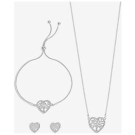 Jon Richard Crystal Heart Tree of Love Jewellery Set