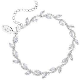 Jon Richard Cubic Zirconia Pave Wave Leaf Bracelet