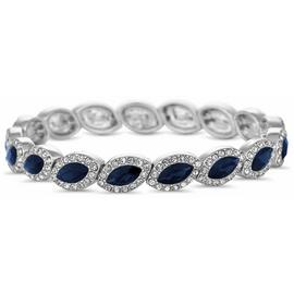 Jon Richard Blue and Crystal Stones Stretch Bracelet