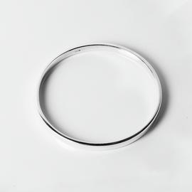 Simply Silver Sterling Silver Polished Hinged Bangle