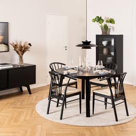 Furniture To Go Montreux Black Dining Table & 4 Black Chairs