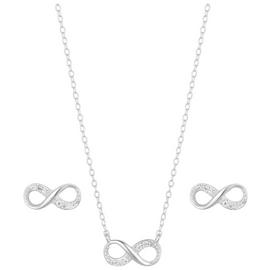 Simply Silver Sterling Silver Infinity Pendant & Earring Set