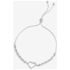 Sterling Silver Open Heart Toggle Bracelet