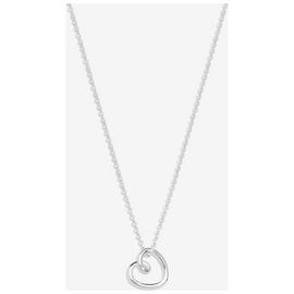 Simply Silver Sterling Silver Open Heart Pendant Necklace