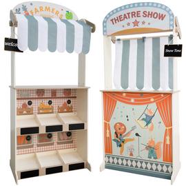 Chad Valley Wooden 2 in 1 Shop/ Theatre Playset