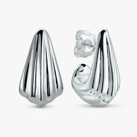 Revere Sterling Silver Rippled Drop Earrings