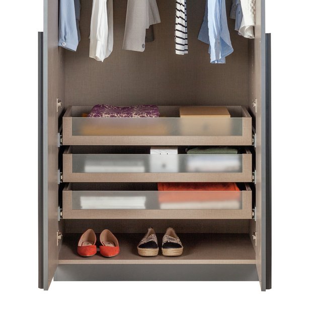 Drawers for outlet in wardrobe