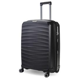 Rock Expandable 8 Wheel Hard Suitcase - Black