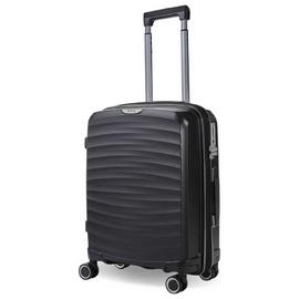 Rock Expandable 8 Wheel Hard Suitcase - Black