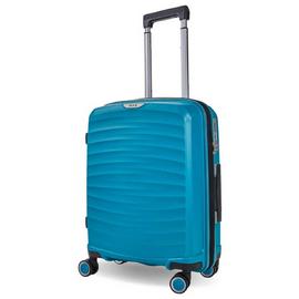 Rock Expandable 8 Wheel Hard Suitcase - Blue