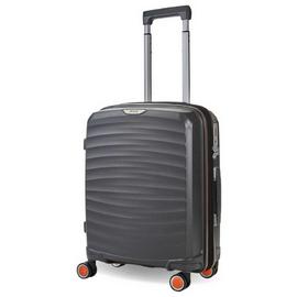 Rock Expandable 8 Wheel Hard Suitcase - Charcoal
