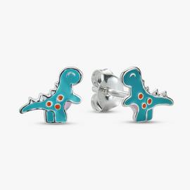 Revere Sterling Silver Enamel Dinosaur Stud Earrings