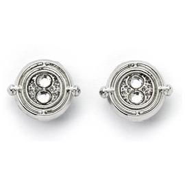 Harry Potter Time Turner Silver Tone Stud Earrings