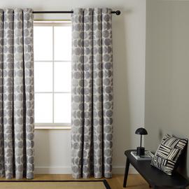 Habitat Circles Blackout Eyelet Curtain