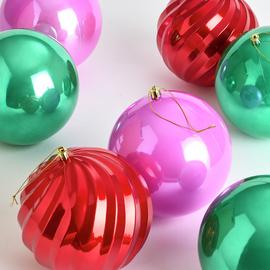 Habitat Pack of 9 Shatterproof Christmas Baubles-Multicolour
