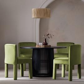 Habitat Jericho Black Dining Table & 4 Chairs
