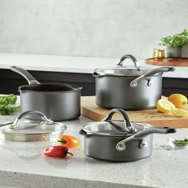 Circulon Scratch Defense 3 Piece Aluminium Saucepan Set