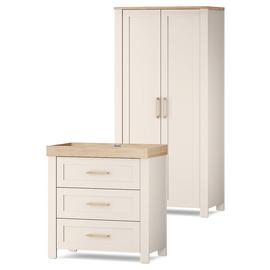 Silver Cross Seville 2 Piece 2 Door Wardrobe Set - Natural