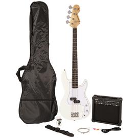 Encore Blaster E40 Full Size Electric Guitar Bass Pack White
