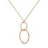 Revere 9ct Gold Plated Oval Drop Pendant 18 Inches Necklace