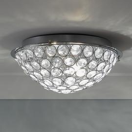 Argos Home Amelia Glass Flush to Ceiling Light - Chrome