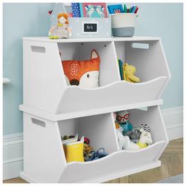 Great Little Trading Company Double Storage Trunk - White