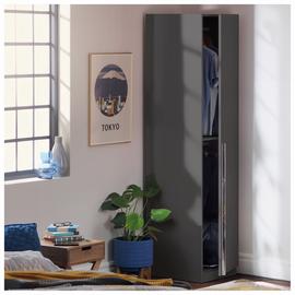 Habitat Munich 1 Door Wardrobe - Anthracite