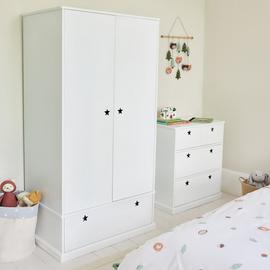Great Little Trading Company Star 2 Door Wardrobe - White