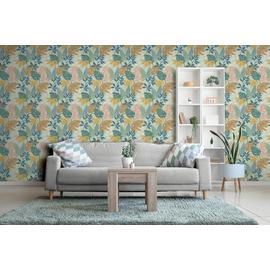Arthouse Esselle Fun Leaf Mutli Wallpaper - Blue