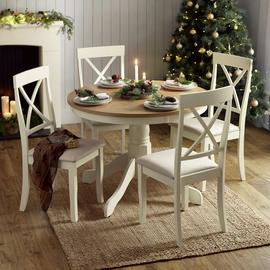 Julian Bowen Davenport Solid Wood 4 Seater Dining Table