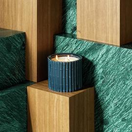 Habitat x Morris & Co. Ceramic Candle - Leather & Patchouli