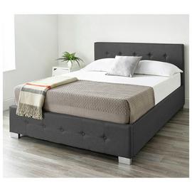 Aspire Double End Lift Ottoman Bed with Mattress - Black