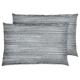 Argos Home Stockholm Stripe Print Pillowcase Pair- Grey