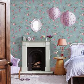 Cath Kidston Birds and Roses Summer Wallpaper