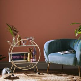 Envy Stitch Please Terracota Orange Wallpaper