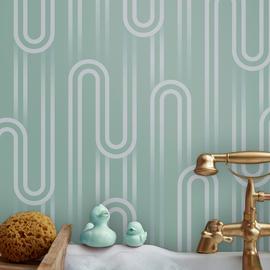 Envy Ups and Downs Pistachio Wallpaper