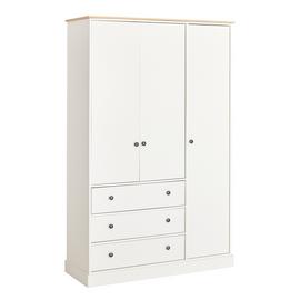 Argos Home Kensington 3 Door 3 Drawer Wardrobe - Ivory