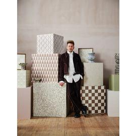 Harlequin Blenets Check Chocolate Multi Colour Wallpaper