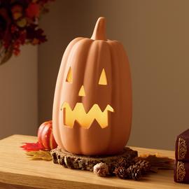 Argos Home Light Up Terracotta Pumpkin Halloween Decoration