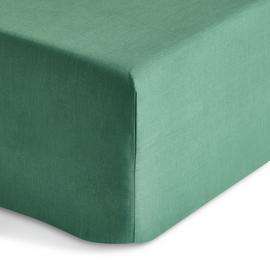 Habitat Cotton Rich 180 TC Green Fitted Sheet - Small Double