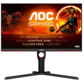 AOC Q27G3XMN/BK 27 Inch 180Hz QHD Gaming Monitor